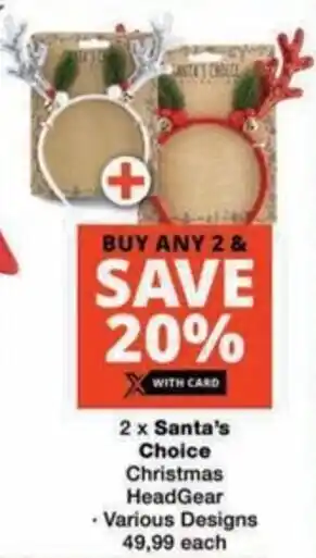 Checkers Hyper Santa's Choice Christmas HeadGear offer
