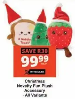 Checkers Hyper Christmas Novelty Fun Plush Accessory offer