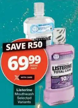 Checkers Hyper Listerine Mouthwash offer