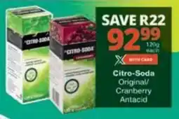Checkers Hyper Citro-Soda Original/ Cranberry Antacid offer