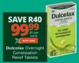 Checkers Hyper Dulcolax Overnight Constipation Relief Tablets offer