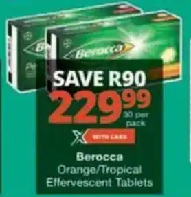 Checkers Hyper Вегосса Orange/ Tropical Effervescent Tablets offer