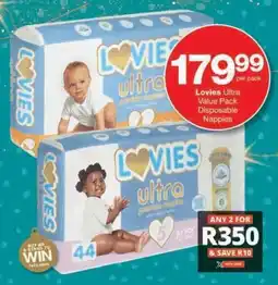 Checkers Hyper Lovies Ultra Value Pack Disposable Nappies offer