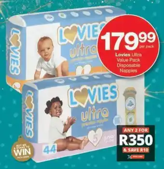 Checkers Hyper Lovies Ultra Value Pack Disposable Nappies offer