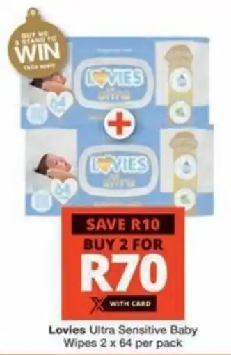 Checkers Hyper Lovies Ultra Sensitive Baby Wipes offer