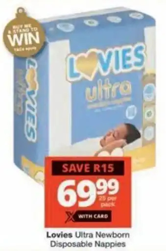 Checkers Hyper Lovies Ultra Newborn Disposable Nappies offer