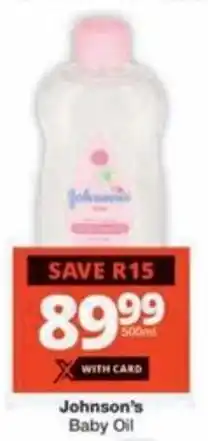 Checkers Hyper Johnson's Baby Oil offer