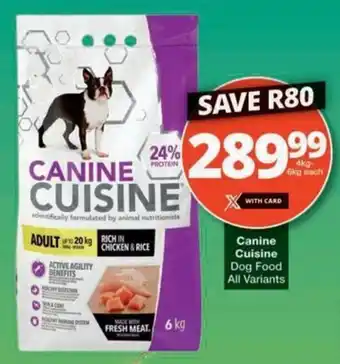 Checkers Hyper Canine Cuisine Dog Food All Variants offer