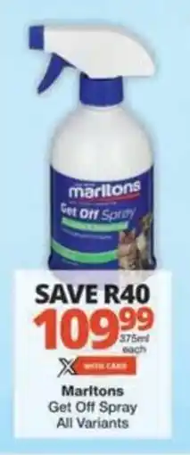 Checkers Hyper Marltons Get Off Spray All Variants offer