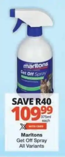 Checkers Hyper Marltons Get Off Spray All Variants offer