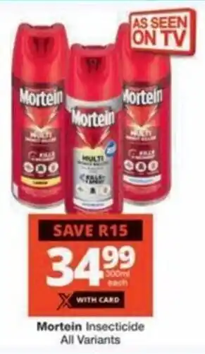 Checkers Hyper Mortein Insecticide All Variants offer