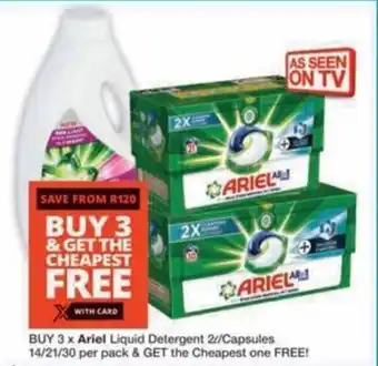 Checkers Hyper Ariel Liquid Detergent/ Capsules offer