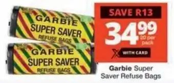 Checkers Hyper Garbie Super Saver Refuse Bags offer