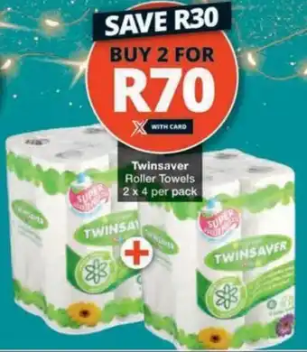 Checkers Hyper Twinsaver Roller Towels offer