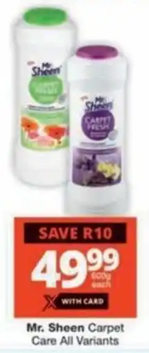 Checkers Hyper Mr. Sheen Carpet Care All Variants offer