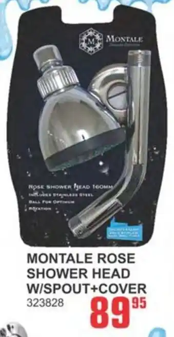 Cashbuild Montale rose shower head w/spout + cover offer