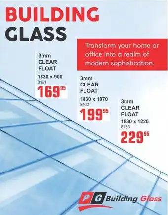 PG Building Glass Clear Float