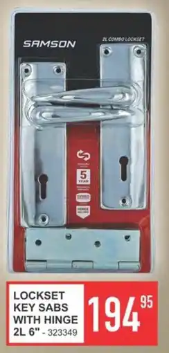 Cashbuild Lockset key sabs with hinge 2L offer