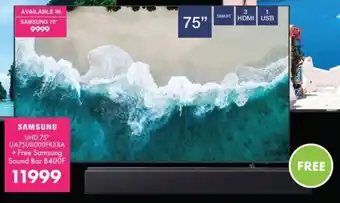 Save Hyper SAMSUNG UHD 75" Smart TV offer