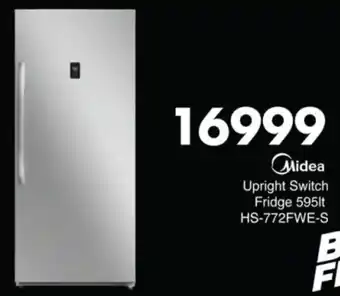 Save Hyper Midea Upright Switch Fridge HS-772FWE-S offer