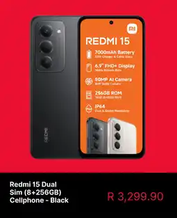 Edgars Redmi 15 Dual Sim 8+256GB Cellphone offer