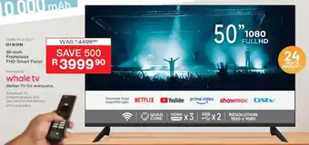 Dixon 50-inch Frameless FHD Smart Panel