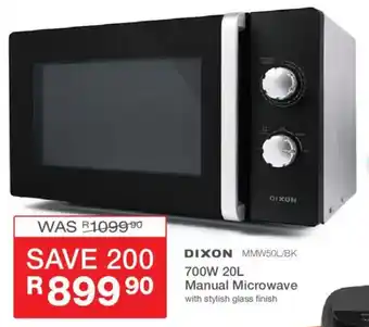 Cash Crusaders Dixon 700W Manual Microwave offer