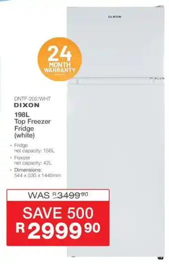 Cash Crusaders Dixon Top Freezer Fridge offer