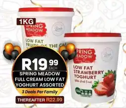Take 'n Pay Spring meadow full cream low fat yoghurt assorted offer
