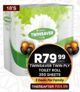 Take 'n Pay Twinsaver twin ply toilet roll offer