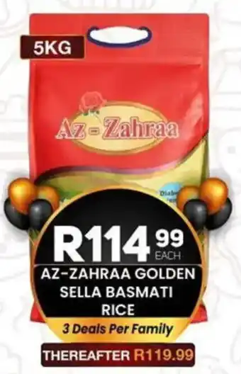 Take 'n Pay Az-zahraa golden sella basmati rice offer