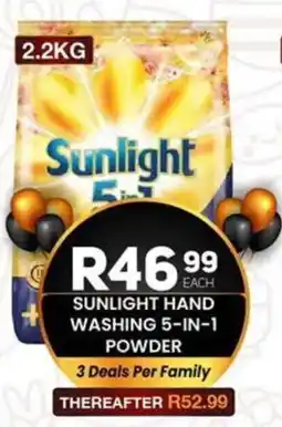 Take 'n Pay Sunlight hand washing 5-in-1 powder offer