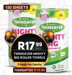 Take 'n Pay Twinsaver mighty big roller towels offer