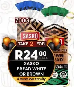 Take 'n Pay Sasko bread white or brown offer