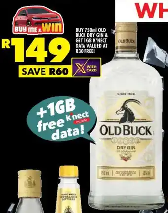 Shoprite Liquor Old buck dry gin offer