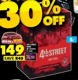 Shoprite Liquor 4th street wine offer