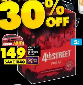 Shoprite Liquor 4th street wine offer