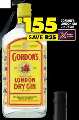 Shoprite Liquor Gordon's london dry gin offer
