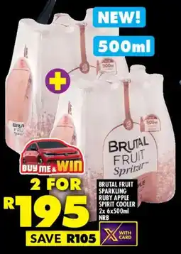 Shoprite Liquor Brutal fruit sparkling ruby apple spirit cooler nrb offer