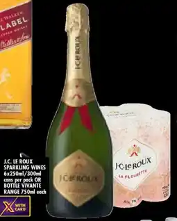 Shoprite Liquor J.c. le roux sparkling wines cans or bottle vivante range offer