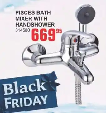 Cashbuild Pisces bath mixer with handshower offer