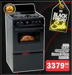 KitKat Cash and Carry DEFY COMPACT Stove 3 Plate DSS553 offer