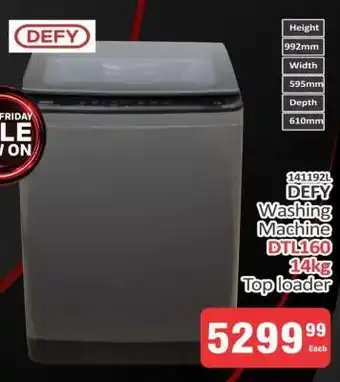 KitKat Cash and Carry DEFY Washing Machine DTL160 offer