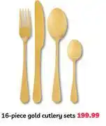 16 Piece Gold Cutlery Set