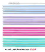 PEP 4 Pack Drink Bottle Straws offer