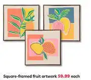 PEP Square Framed Fruit Artwork-Each offer