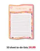 PEP 50 Sheets To Do Lists offer