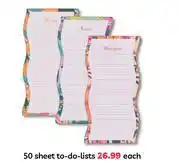 PEP 50 Sheet To Do Lists-Each offer