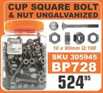 Cashbuild Cup square bolt & nut ungalvanized offer