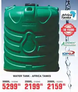 Cashbuild Water tank africa tanks offer